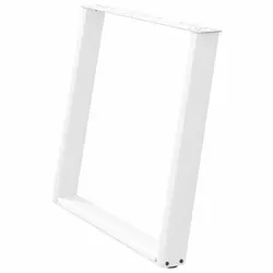 Noge za blagovaonski stol U-oblik 2 kom Bijele 90 x (72-73) cm Čelik