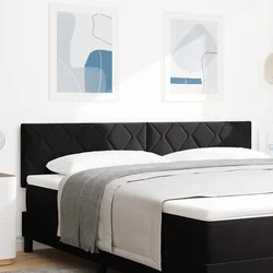 vidaXL LED glava postelje vzorec diamantnih blokov črna 180 cm mehka