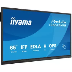 iiyama TE6512MIS-B4AG 65 iiWare13E Android 14 EDLA/non-EDLA 8/128GB 40-točkni PureTouch IR z Zero Gap