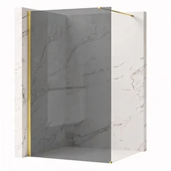 Stena za prhanje Rea Flexi Grey/Gold 130