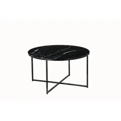 Livetastic Klubska Miza Marble, Črna