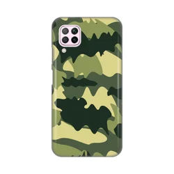 Silikonska maska za Huawei P40 Lite/Nova 6 SE Army Print Skin maslinasta