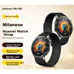 Smorss Zamenska narukvica za pametni sat za Huawei Watch, Crna