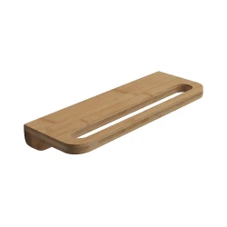 Gedy - Stenska polica z obešalnikom za brisače HIMALAYA 14,5x40 cm bambus