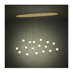 Eglo 390348 - LED prigušiva luster na sajli PORTOCOLOM 17xLED/3W/230V zlatna