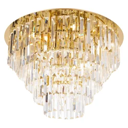 MAXLIGHT C0206 - Plafonska lampa MONACO 15x G9/40W/230V prečnik 60 cm zlatna