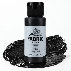 Farba na tekstil Phoenix 59 ml – sajasto črna
