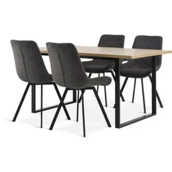 AABENRAA L160 sto top. hrast + 4 HYGUM stolice siva