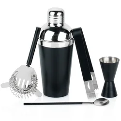 shumee Bar Set Shaker Merilna skodelica Cedilo Klešče Žlica za pitje 5 kosov.