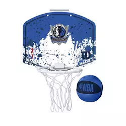 Wilson NBA TEAM MINI HOOP DALLAS MAVERICKS, tabla s obručem, plava WTBA1302DAL