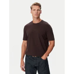 BOSS Majica 50473278 Temno rjava Regular Fit