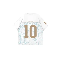 Kleidermafia Majica Oversize Brooklyn T-shirt - Ecru and Turquoise ecru