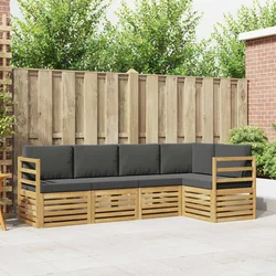 Set vanjskih sofa 5 pcs Bijela i antracit 245 x 126,5 x 73 cm