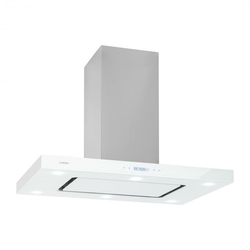 Klarstein Valeria, otoška napa, 90 cm, 650 m3/h, na dotik, energijski razred A, LED, steklo, nerjaveče jeklo, bela (TK15-Valeria-WH)