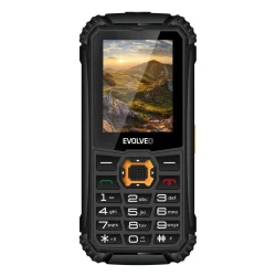 Evolveo - StrongPhone Q1, vodootporan Dual SIM telefon, crne/narandžaste boje