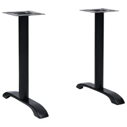 Noge za bistro stol 2 kom crne 61x8x72 cm lijevano željezo