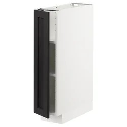 METOD Podni element s policama, bela/Lerhyttan crno bajcovano, 20x60 cm