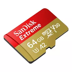 Spominska kartica SanDisk Extreme Micro SD UHS-I U3 A2, 64 GB + adapter