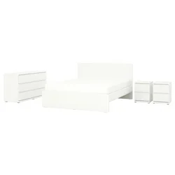 STORKLINTA Pohištvo za spalnico, 4 kosi, bela, 160x200 cm