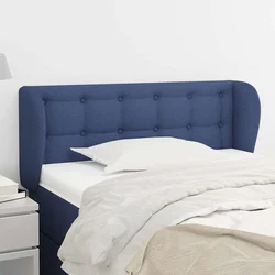VIDAXL Vzglavje z ušesi modro 103x23x78/88 cm blago