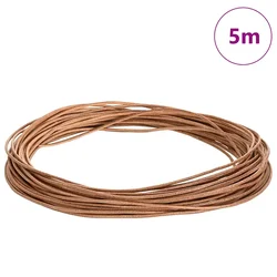 vidaXL Usnjena vrvica Rjava O1 mm x 5 m Usnje