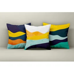 Aberto Design Set dekorativnih jastučnica Asr_plw25-11, 43x43 cm, 3 komada, Šarena