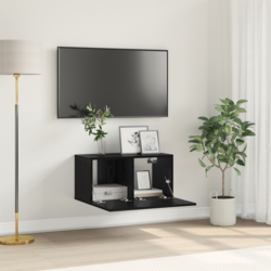 Set TV komoda Zidne Crna 60 x 30 x 30 cm Konstruirano drvo