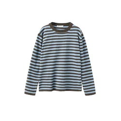 MANGO KIDS Pulover WALLY svetlo modra / rjava