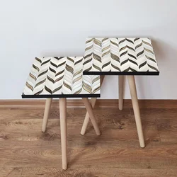 Hanah Home Set klub stočića 2Shp268, 2 komada, Šareni