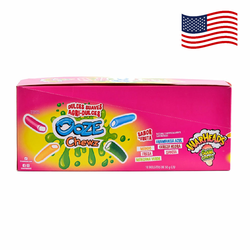 Warheads Ooze Chewz Gummi Candy Chews - poljnjeni žvečljivi sladko-kisli bonboni, 50 g