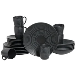 Creatable Kombinirani Servis Lava Stone Black, 24-Delni