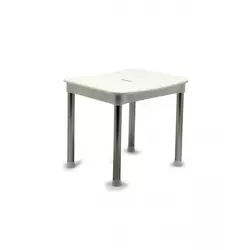 PRIMANOVA  Stolica za kupatilo Eukaliptus bijela M-KV33-01