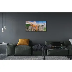 tulup.si Steklena slika Španija bridge sunset 120x60 cm 2 obešalnika