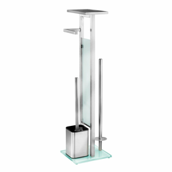 WENKO 23364100 - WC četka DEBAR 21x70,5 cm inox/satinski/bela