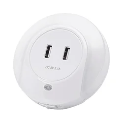 Aigostar - LED noćno svetlo za utičnicu sa USB LED/0,4W/230V