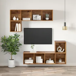 Set TV komoda Staro drvo 37 x 37 x 107 cm Konstruirano drvo