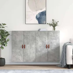 Zidni ormarići 2 kom siva boja betona 69,5 x 34 x 90 cm