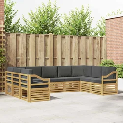 Sekcijska garnitura 9 pcs Bijela i antracit 304 x 185,5 x 73 cm