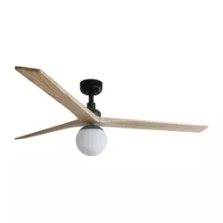 FARO 34282-11L - Plafonski ventilator KLIM L 1xE27/15W/230V borovina/crna + daljinski upravljač