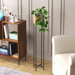 Aberto Design Dekorativna saksija GED-024-B, 108 cm, O 20 cm ,, Crno-terakota