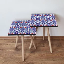 Hanah Home Set klub stočića 2Shp224, 2 komada, Plavi