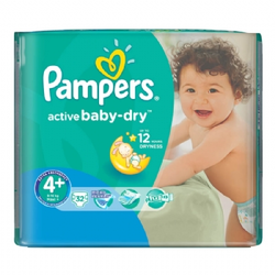 Pampers pelene Active baby Maxi plus, vel. 4+, 9-16 kg, midpack, 32 kom