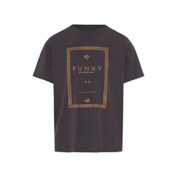 Funky Buddha Majica čokolada/umbra/mokka/svetlo rumena