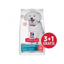 Hills Science Plan Dog Adult Small&Mini Hypoallergenic Losos 6kg 3+1 GRATIS