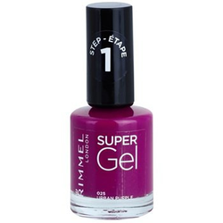 Rimmel Super Gel Step 1 gel lak za nohte brez uporabe UV/LED lučke odtenek 025 Urban Purple 12 ml