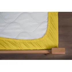 Manjatex Čaršaf sa lastišem, Za dušek od 30cm,200x200cm, Žuti