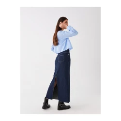LC Waikiki Womens Standard Fit Jean Skirt