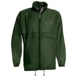 VJETROVKA S KAPULJAČOM ZIP UNISEX B&C SIROCCO TAMNO ZELENA L