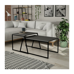 HANAH HOME Pal Orta Sehpa Anthracite (2 komada)