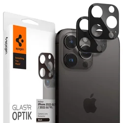 SPIGEN OPTIK.TR ZAŠTITNIK ZA KAMERU 2-PAK IPHONE 14 PRO / 14 PRO MAX / 15 PRO / 15 PRO MAX CRNA MASKA